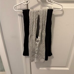 Target Women's Black and Gray Ribbed Leggings